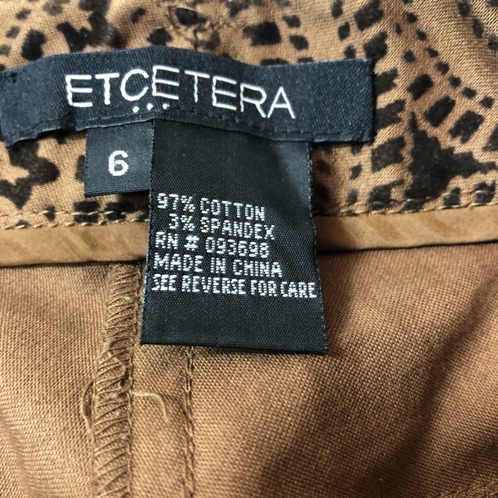 Etcetera Brown Printed Pattern Pants - image 7